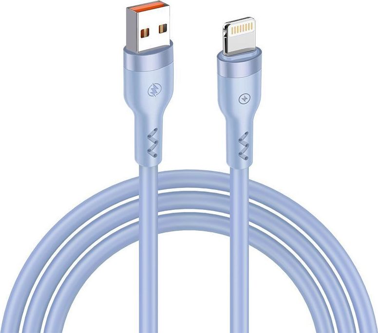 Levně Kabel T-PHOX BOLD USB/Lightning 3A nebesky modrý