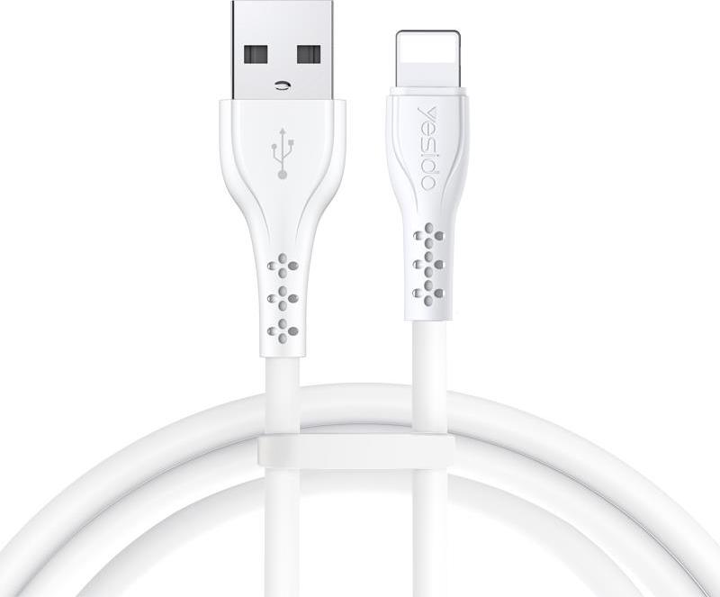 Levně Kabel YESIDO CA71 USB/Lightning 1M 2A (20 ks) bílý