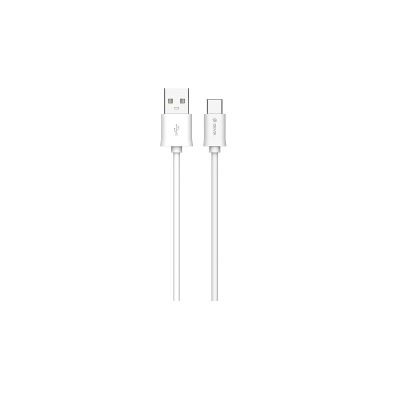 Levně Kabel Devia Smart EC066 USB - USB-C 2,0 m 2,1A bílý