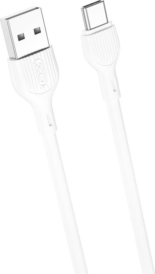 Levně Kabel XO NB200 USB - USB-C 1,0 m 2,1 A bílý