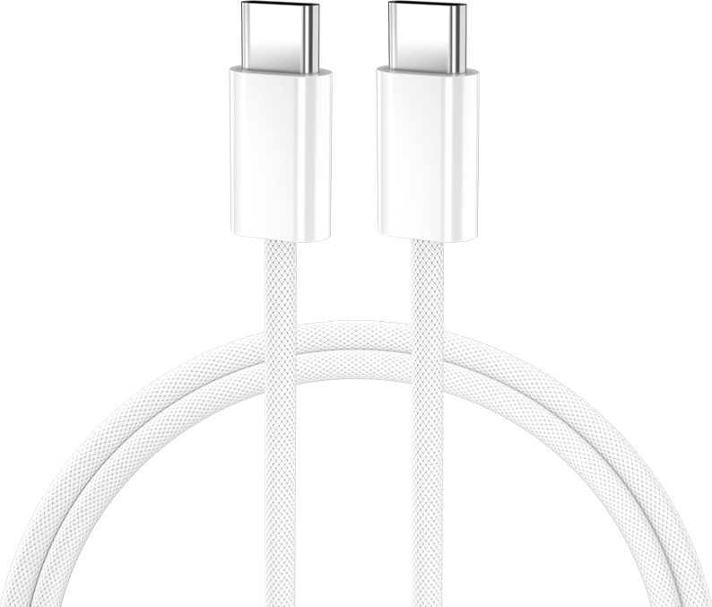 Levně Kabel BWOO USB-C - USB-C 2m 60W bílý