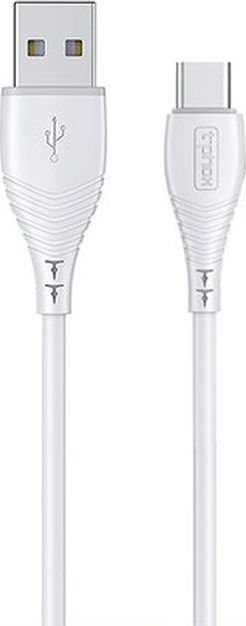 Levně KABEL T-PHOX NATURE TYPE-C BÍLÝ 1,2 M 3 A