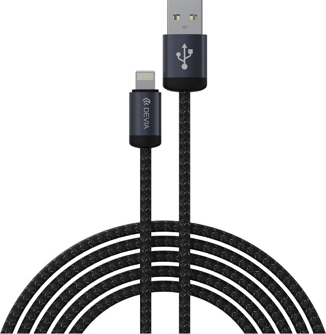 Levně Kabel Devia Gracious EC650 USB - USB-C 1,0 m 2,4A černý