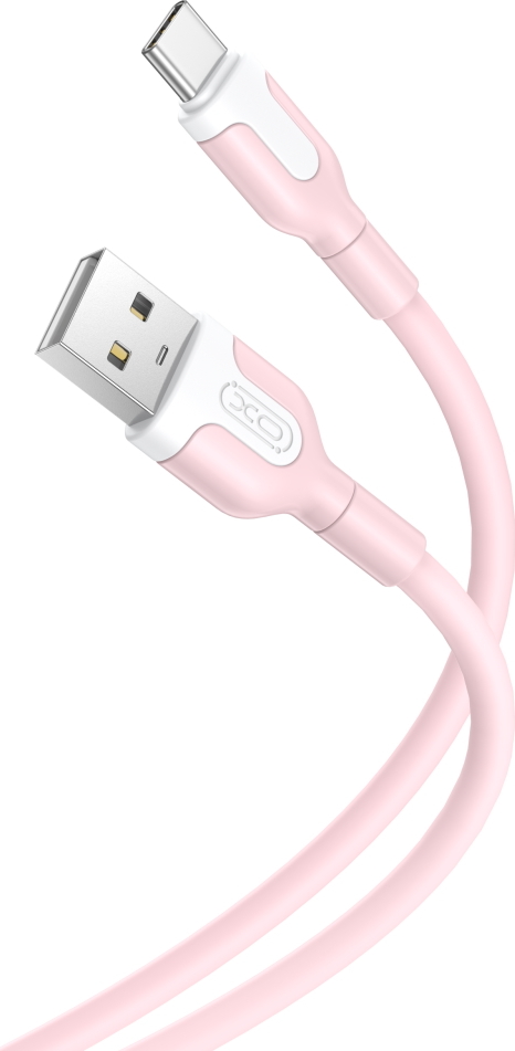 Levně Kabel XO NB212 USB - USB-C 1,0 m 2,1A růžový