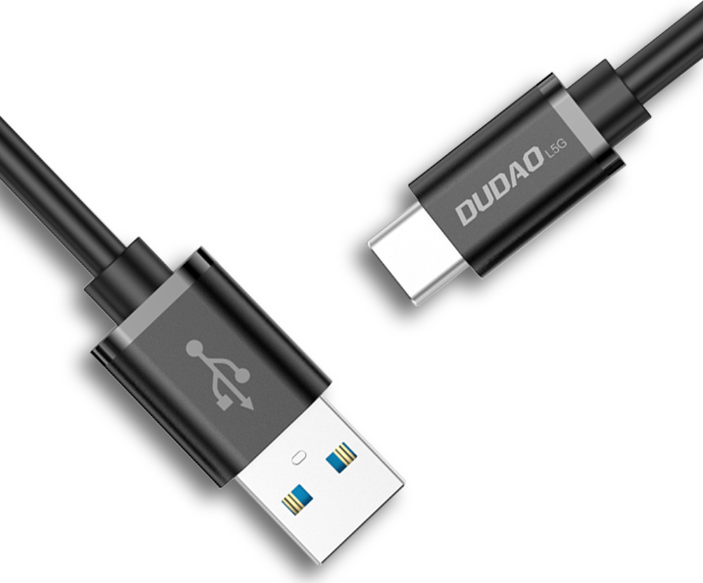 Levně Kabel Dudao USB - USB Type-C Super Fast Charge 1 m černý (L5G-Black)