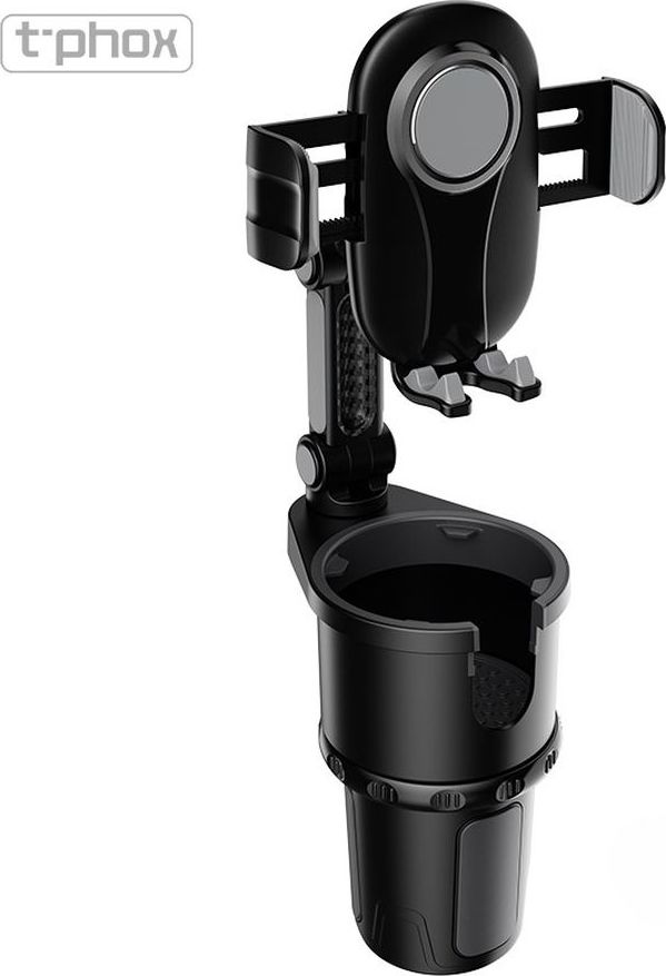 Levně T-Phox TH-07 Car Holder držák do auta s Cup Holder držákem na nápoje, černý Black