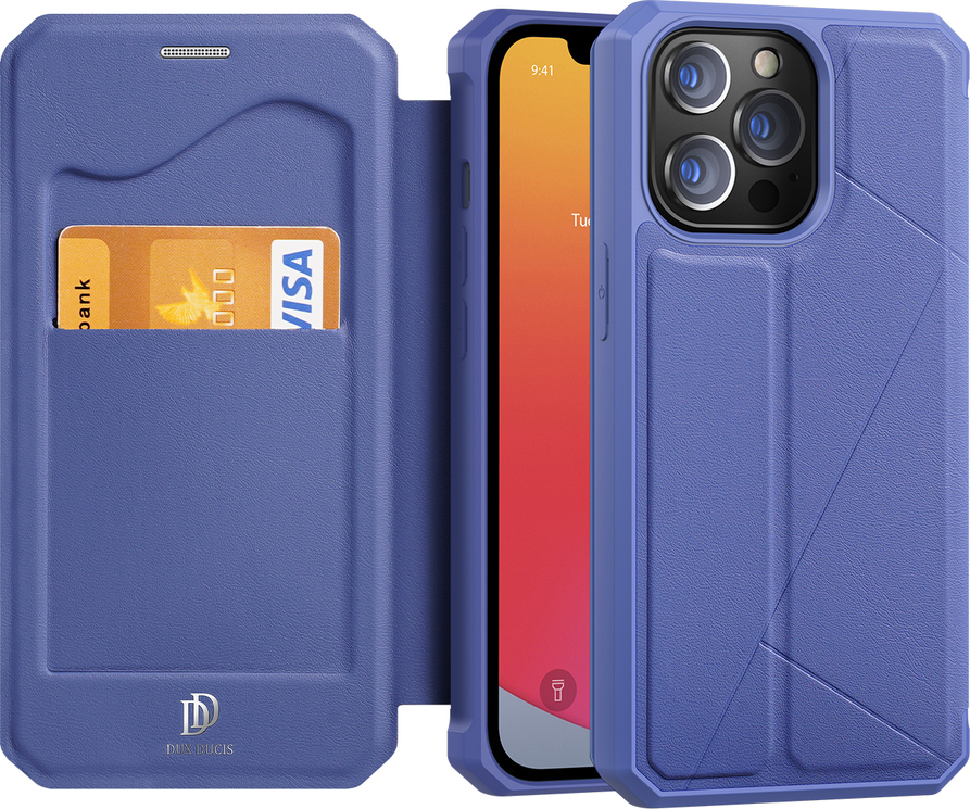 Levně Pouzdro DUX DUCIS Skin X typu Bookcase pro iPhone 13 Pro modré