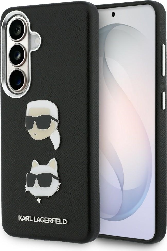 Levně Pouzdro Karl Lagerfeld Saffiano Double Heads Metal pro Samsung Galaxy S26 Plus černé