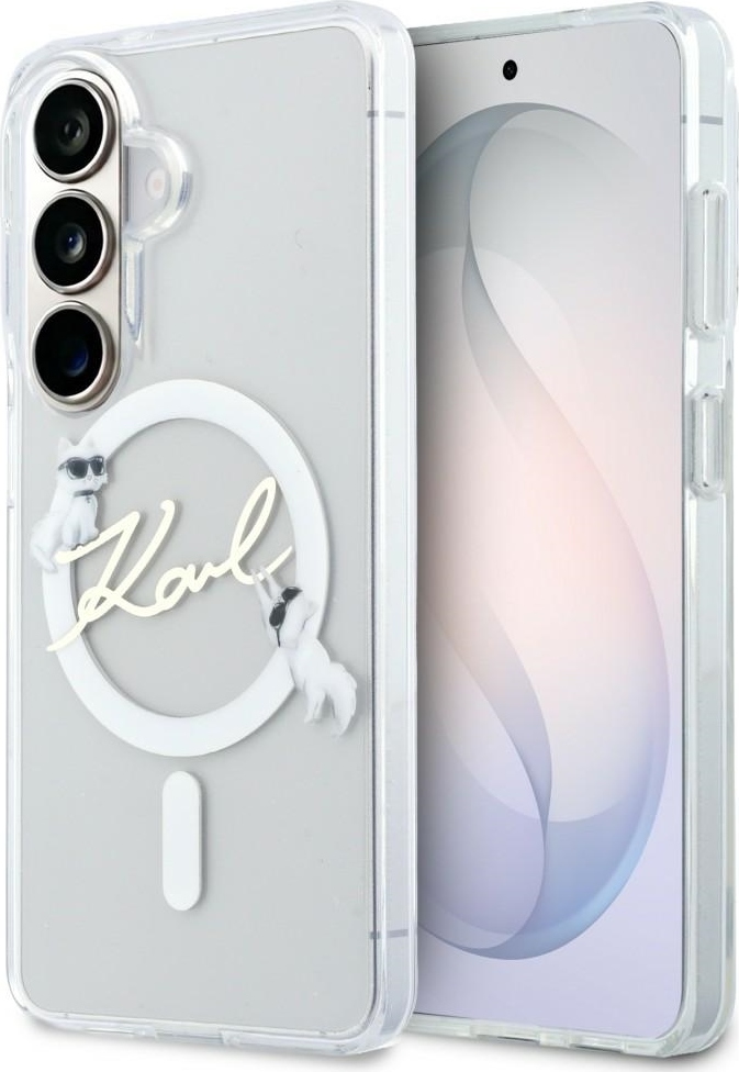 Levně Pouzdro Karl Lagerfeld IML KC Script MagSafe pro Samsung Galaxy S26 Plus průhledné