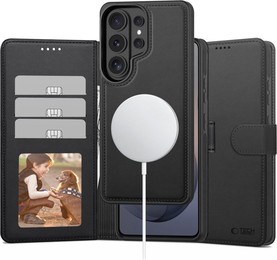 Levně TECH-PROTECT WALLET MAGSAFE GALAXY S26 ULTRA MATTE BLACK