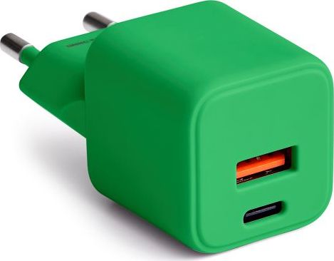 Levně Nabíječka COLORUM do zásuvky USB-A + USB-C PD 30W CLS30-AC-04 xGreen
