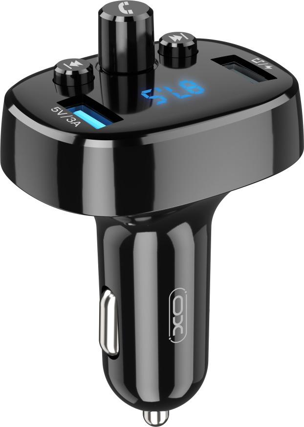 Levně XO vysílač FM BCC02 Bluetooth MP3 nabíječka do auta 15W černá