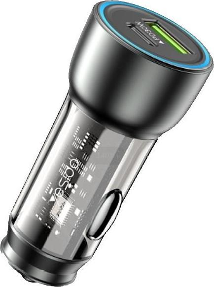 Levně AUTONABÍJEČKA YESIDO Y49 PD 30W QC3.0 18W USB-A+C ČERNÁ