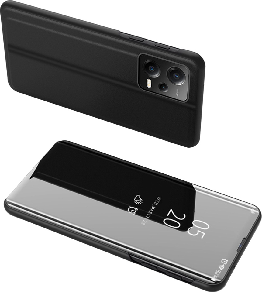 Levně Hurtel Kryt Clear View pro Xiaomi Redmi Note 12 5G / Poco X5 5G, černý