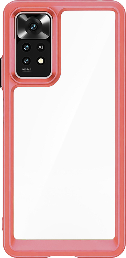 Levně Hurtel Silikonový kryt Outer Space Case pro Xiaomi Poco M4 Pro 5G - červený