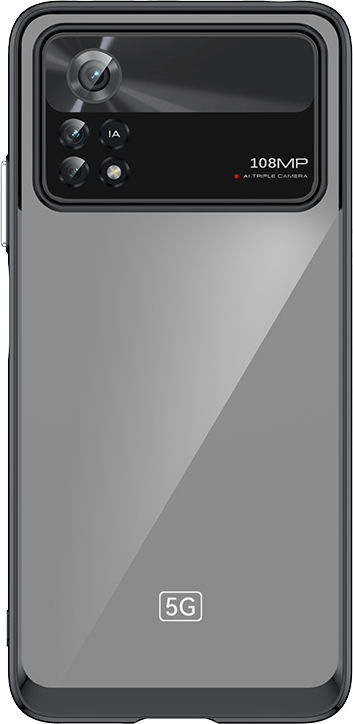 Levně Hurtel Kryt Outer Space pro Xiaomi Poco X4 Pro 5G s flexibilním rámem černý