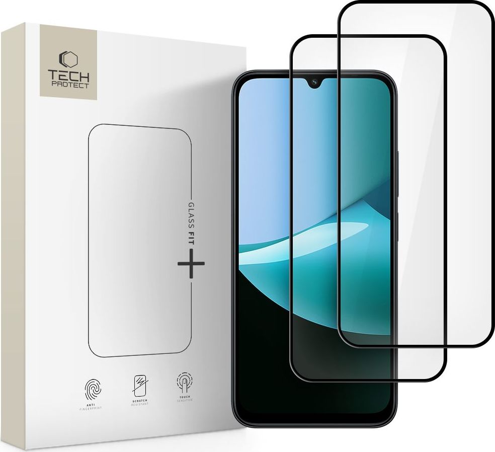 Levně Tvrzené sklo TECH-PROTECT GLASS FIT+ 2-PACK XIAOMI REDMI 15C 4G / POCO C85 4G BLACK