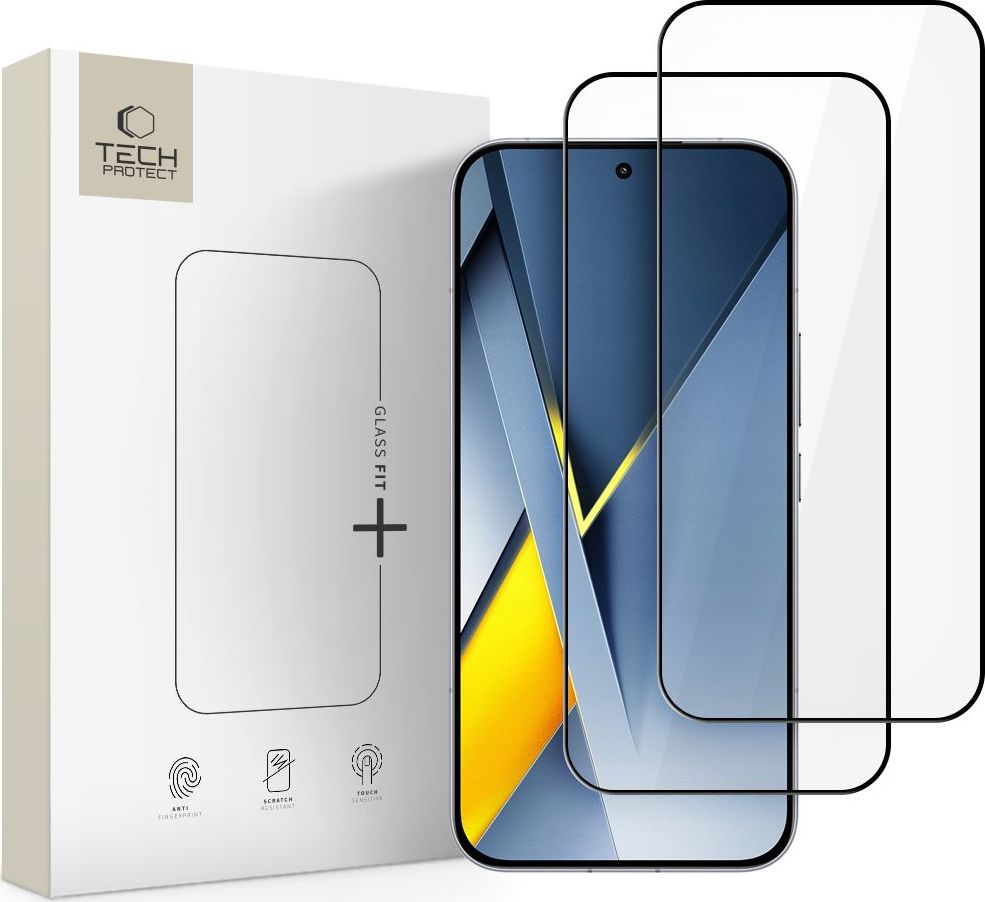 Levně Tvrzené sklo TECH-PROTECT GLASS FIT+ 2-PACK XIAOMI POCO F8 ULTRA BLACK