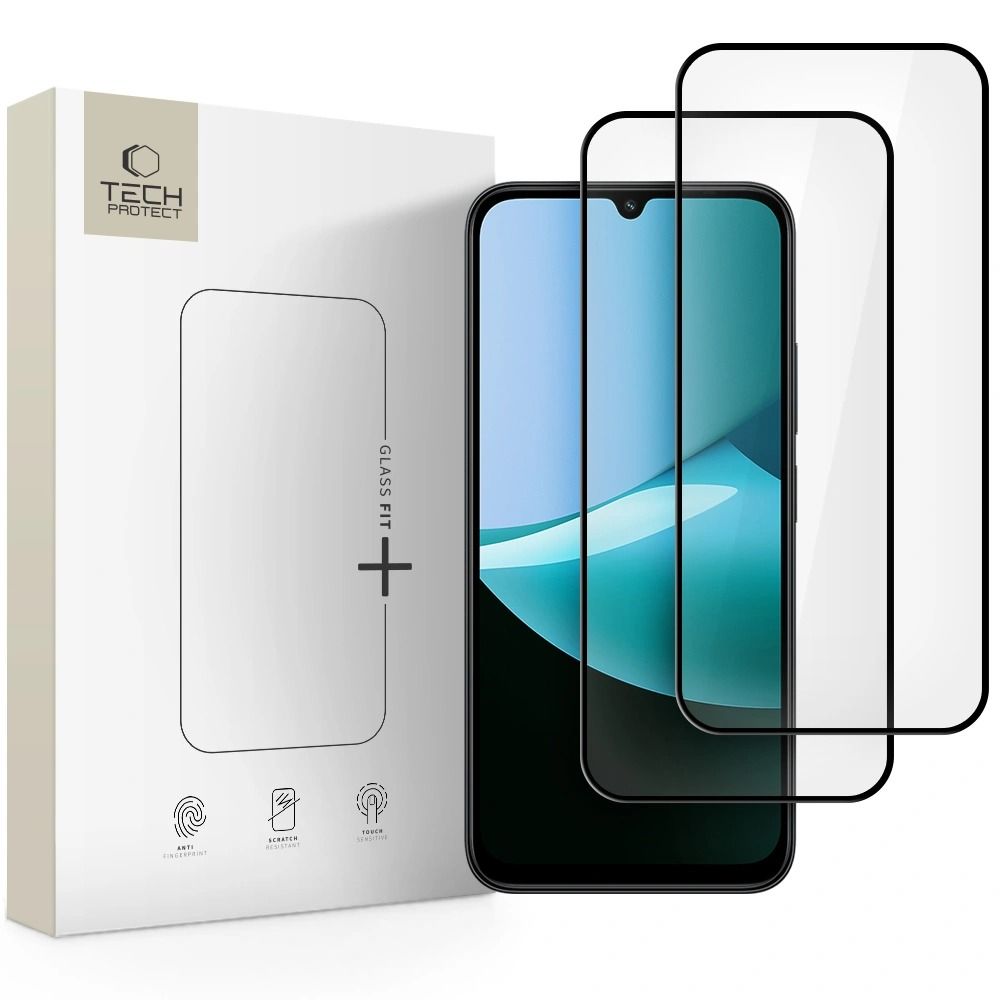 Levně Tvrzené sklo TECH-PROTECT GLASS FIT+ 2-PACK XIAOMI REDMI 15C 5G / POCO C85 5G BLACK