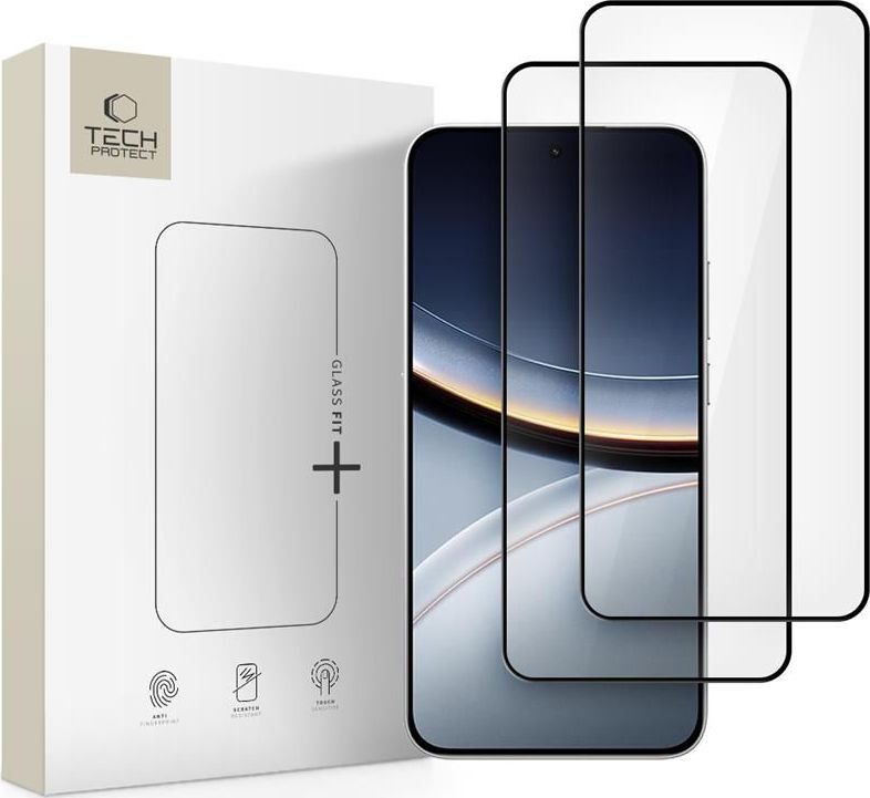 Levně Tvrzené sklo TECH-PROTECT GLASS FIT+ 2-PACK XIAOMI POCO F7 5G BLACK