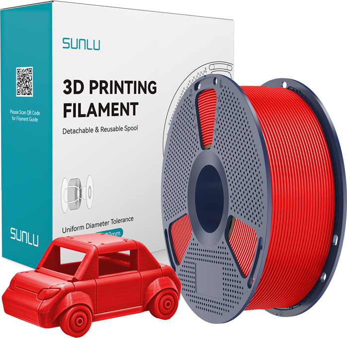 Levně PETG filament Sunlu (červený)