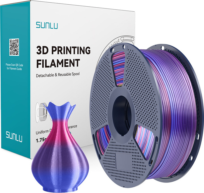 Levně Filament Sunlu PLA+ Silk (Rainbow 02)