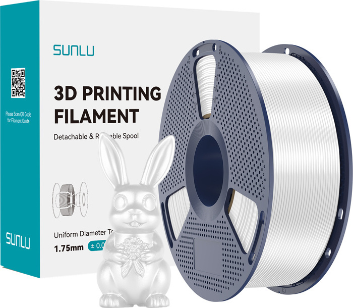 Levně Filament Sunlu PLA+ Silk (bílý)