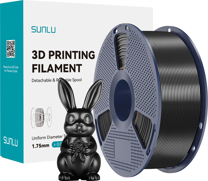 Levně Filament Sunlu PLA+ Silk (černý)
