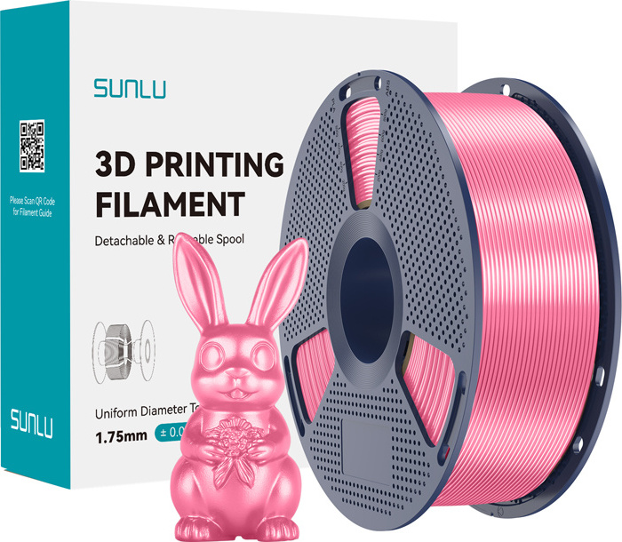Levně Filament Sunlu PLA+ Silk (růžový)