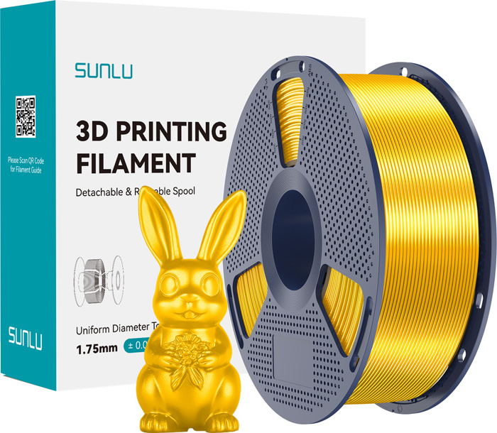 Levně Filament Sunlu PLA+ Silk (zlatý)