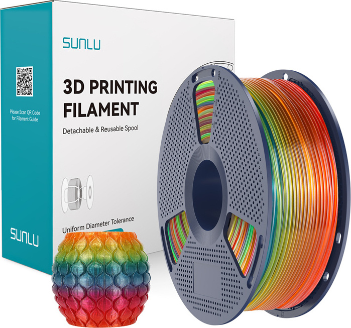 Levně Filament Sunlu PLA Transparent (Rainbow) 01