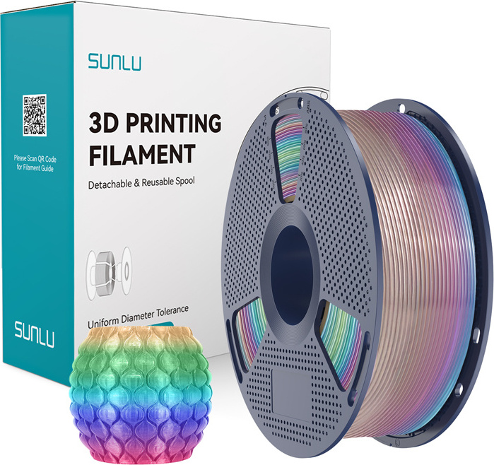 Levně Filament Sunlu PLA Transparent (Rainbow) 04