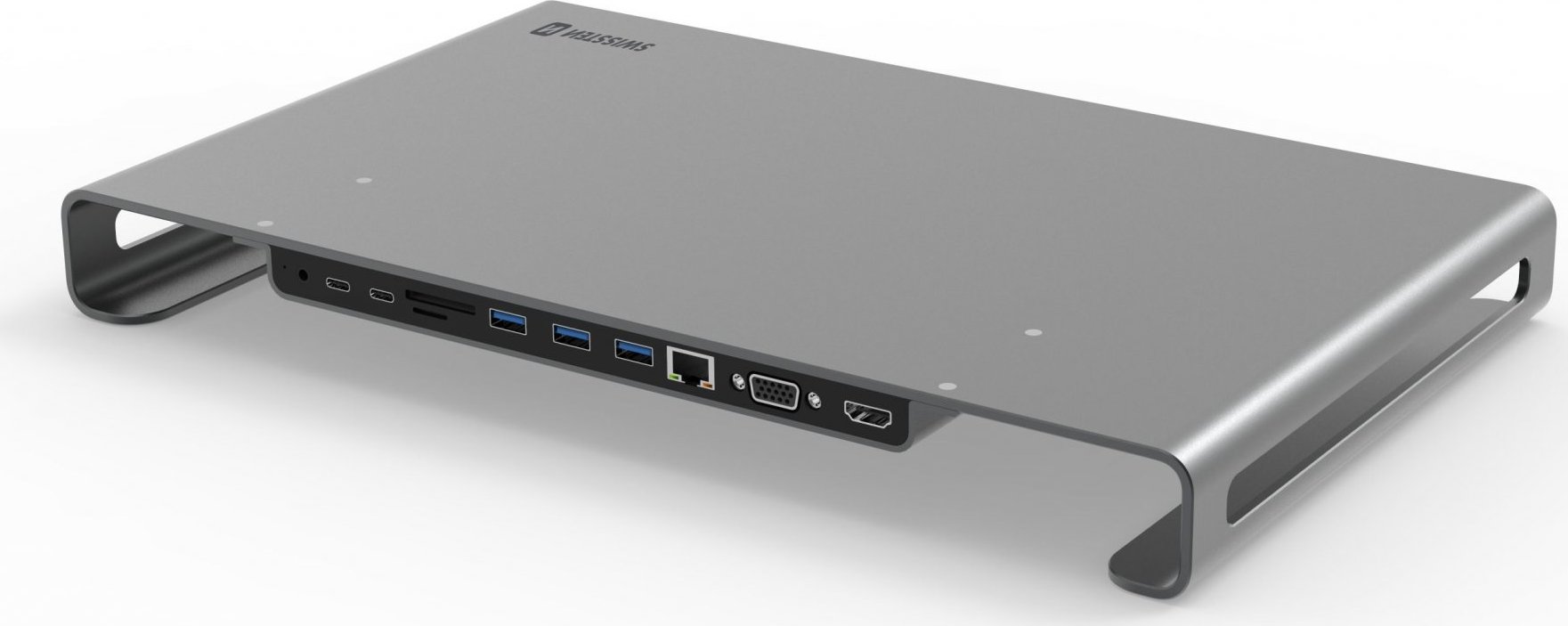 Levně SWISSTEN USB-C HUB DOCK ALUMINIUM