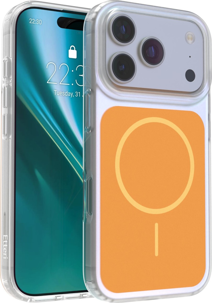 Levně Etteri Hidden Pearl kryt pro iPhone 17 Pro 6,3" oranžový