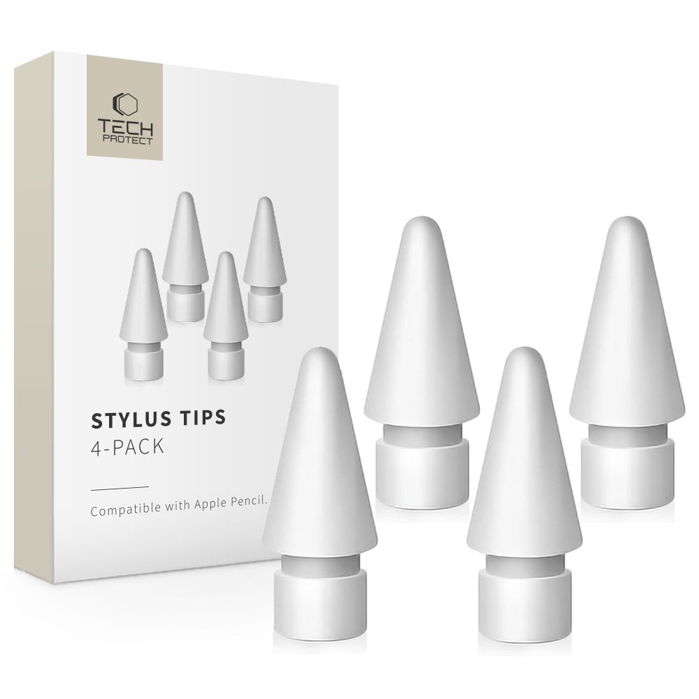 Levně Tech-Protect Stylus Tips 4-pack náhradní hroty pro Apple Pencil, bílé
