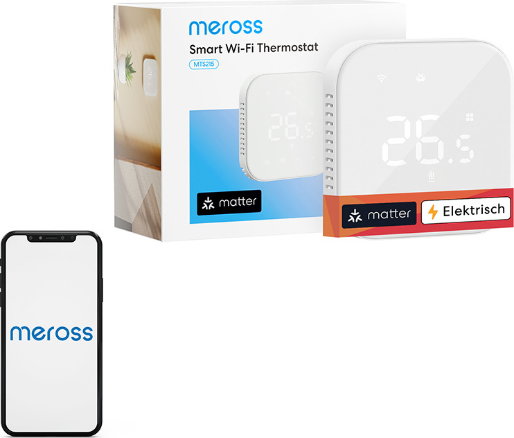 Levně Smart termostat WiFi Meross MTS215MA(EU) (Matter)