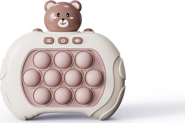 Levně Telcon Dovednostní hra Méďa (Pop It) hnědá
