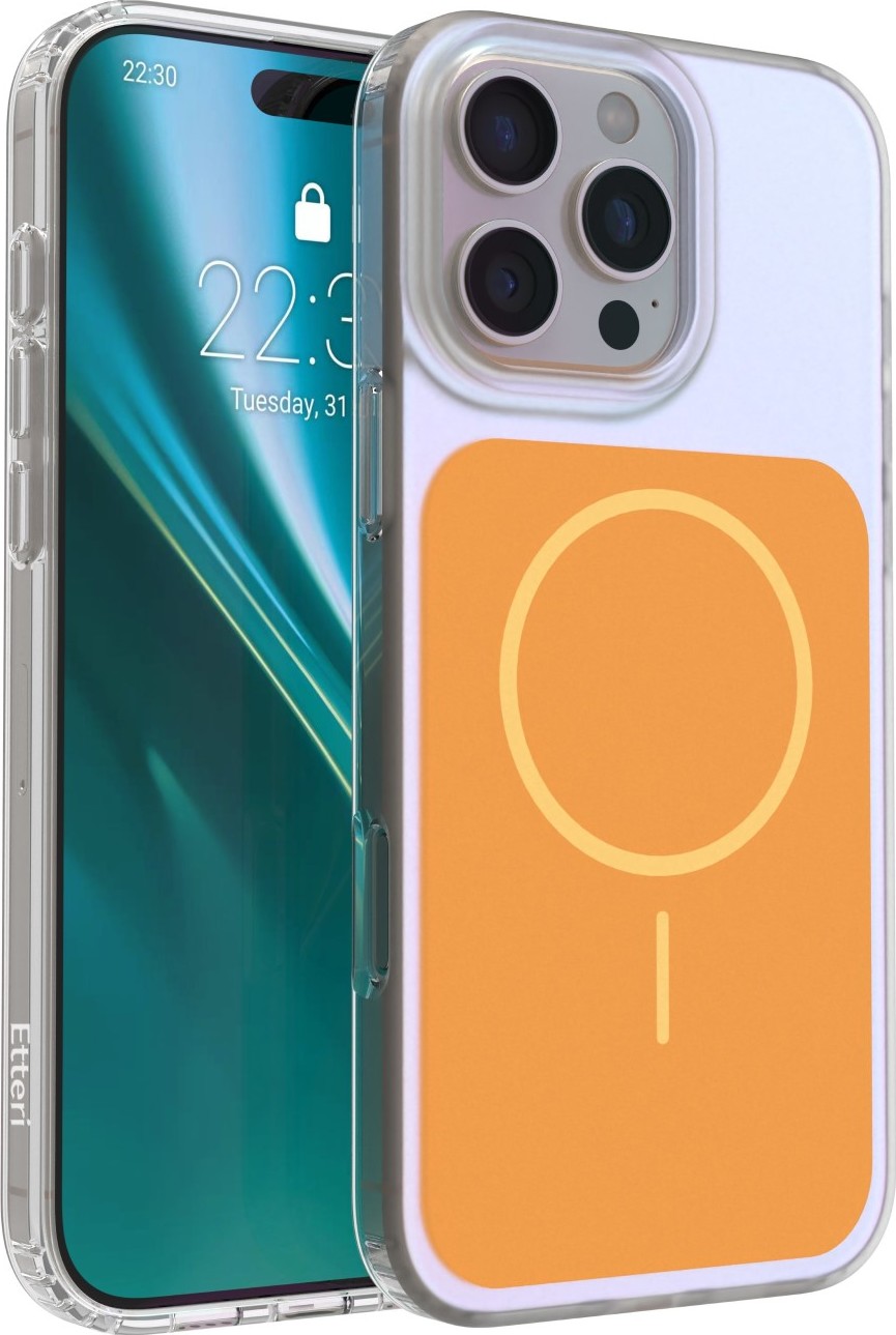 Levně Etteri Hidden Pearl kryt pro iPhone 16 Pro 6,3" oranžový