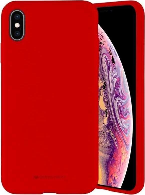 Levně Silikonový kryt Mercury pro Samsung Galaxy A55, červený