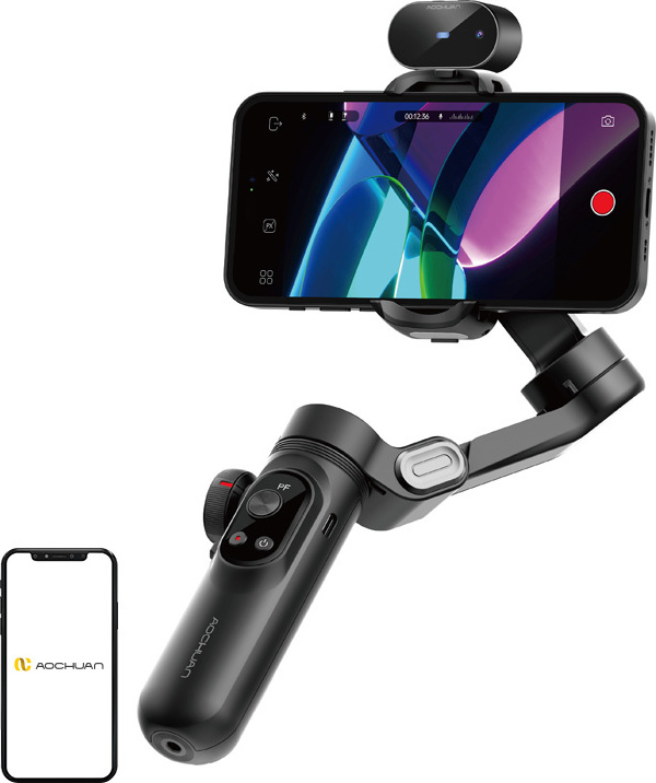 Levně Stabilizátor AOCHUAN X Pro s AI senzorem (černý)
