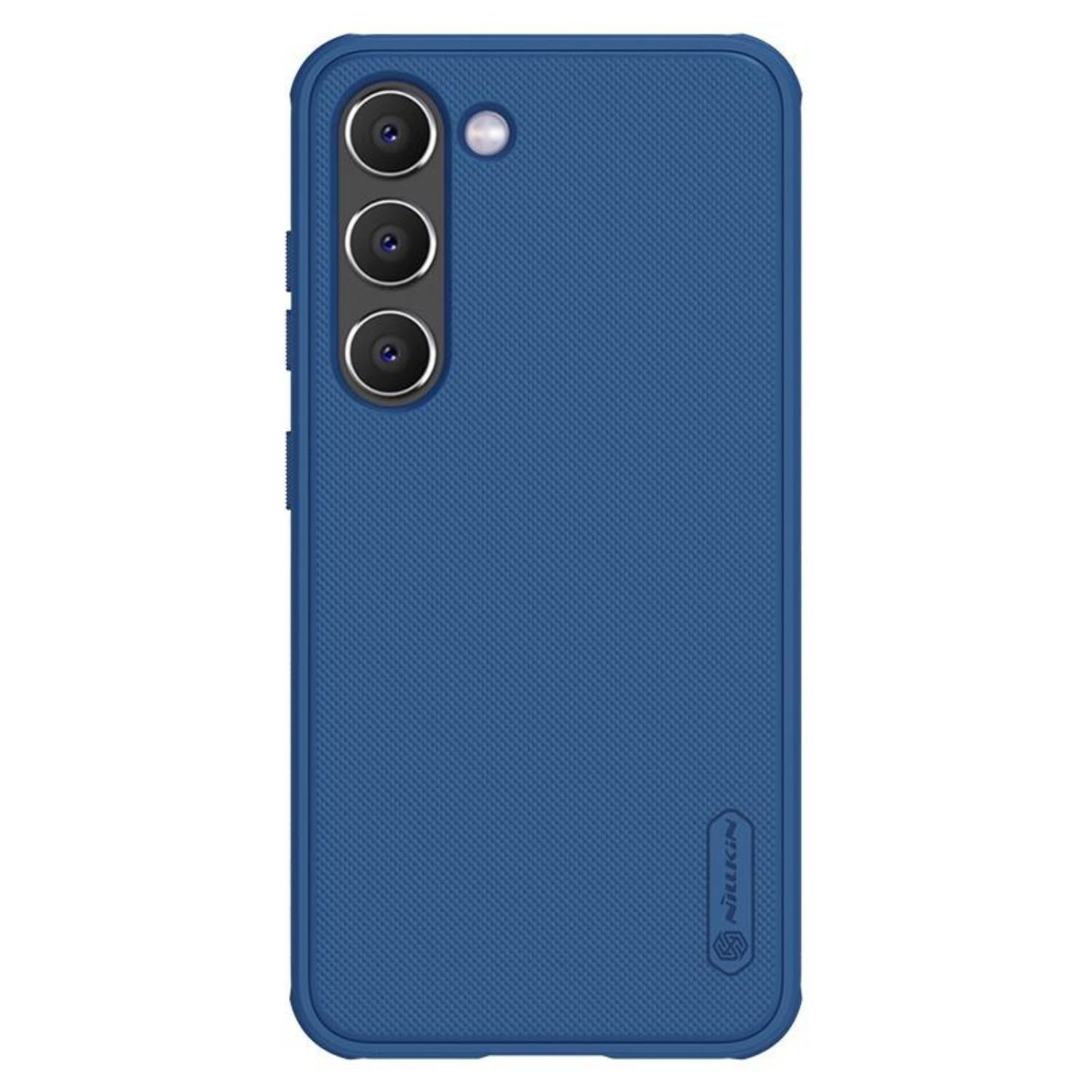 Levně Nillkin Super Frosted Shield Pro kryt pro Samsung Galaxy S23+ pancéřový kryt + stojánek na telefon modrý