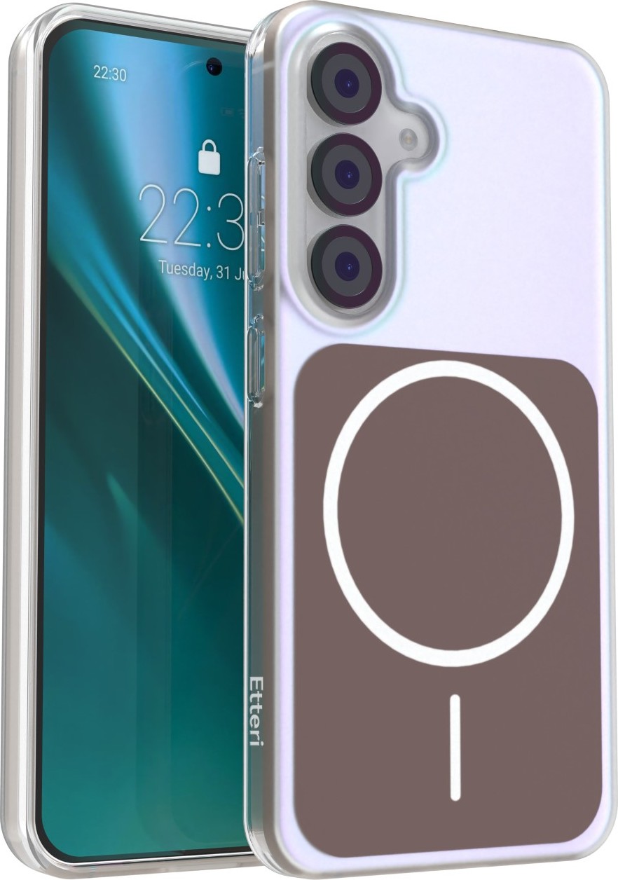 Levně Etteri Kryt Hidden Pearl pro Samsung Galaxy S25, hnědý