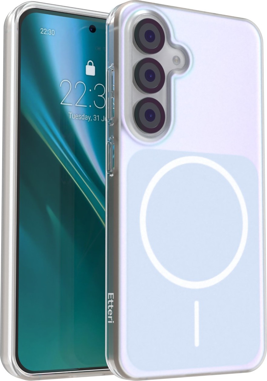 Levně Etteri Kryt Hidden Pearl pro Samsung Galaxy S25 světle modrý