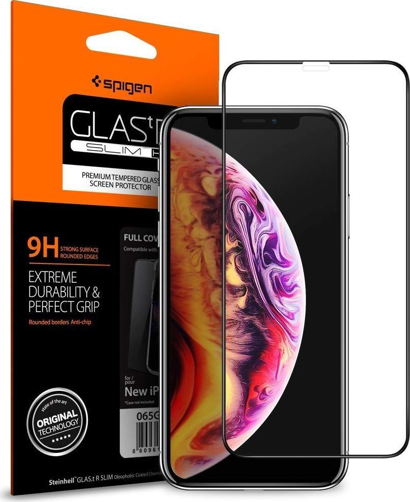 Tvrzené sklo SPIGEN GLASS FC IPHONE X / XS / 11 PRO BLACK