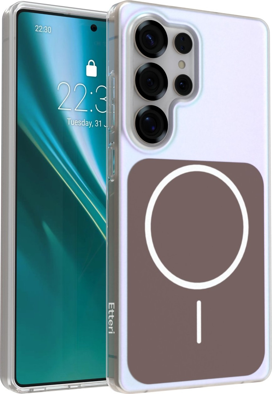 Levně Etteri Hidden Pearl kryt pro Samsung Galaxy S25 Ultra hnědý
