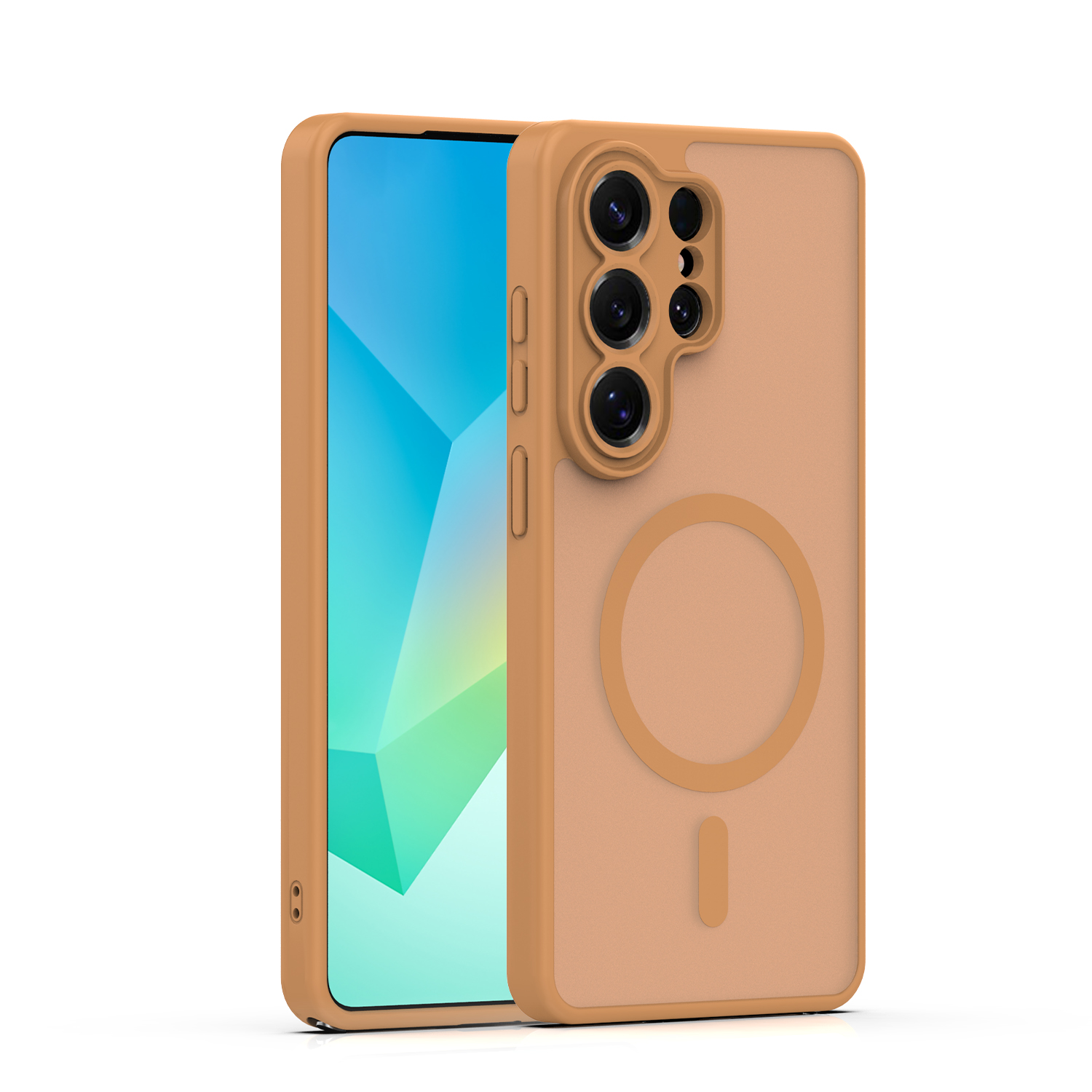 Levně TFO Kryt Mag Matt pro Samsung Galaxy S25 Ultra hnědý s ochranou fotoaparátu