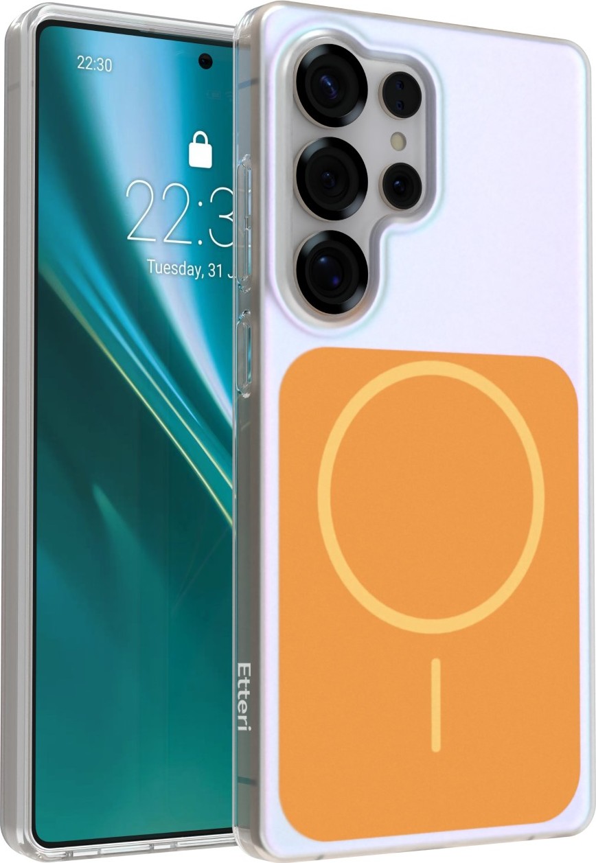 Etteri Hidden Pearl kryt pro Samsung Galaxy S25 Ultra oranžový