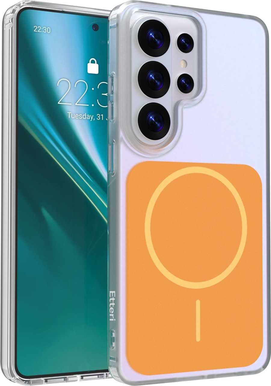 Levně Etteri Hidden Pearl kryt pro Samsung Galaxy S26 Ultra oranžový