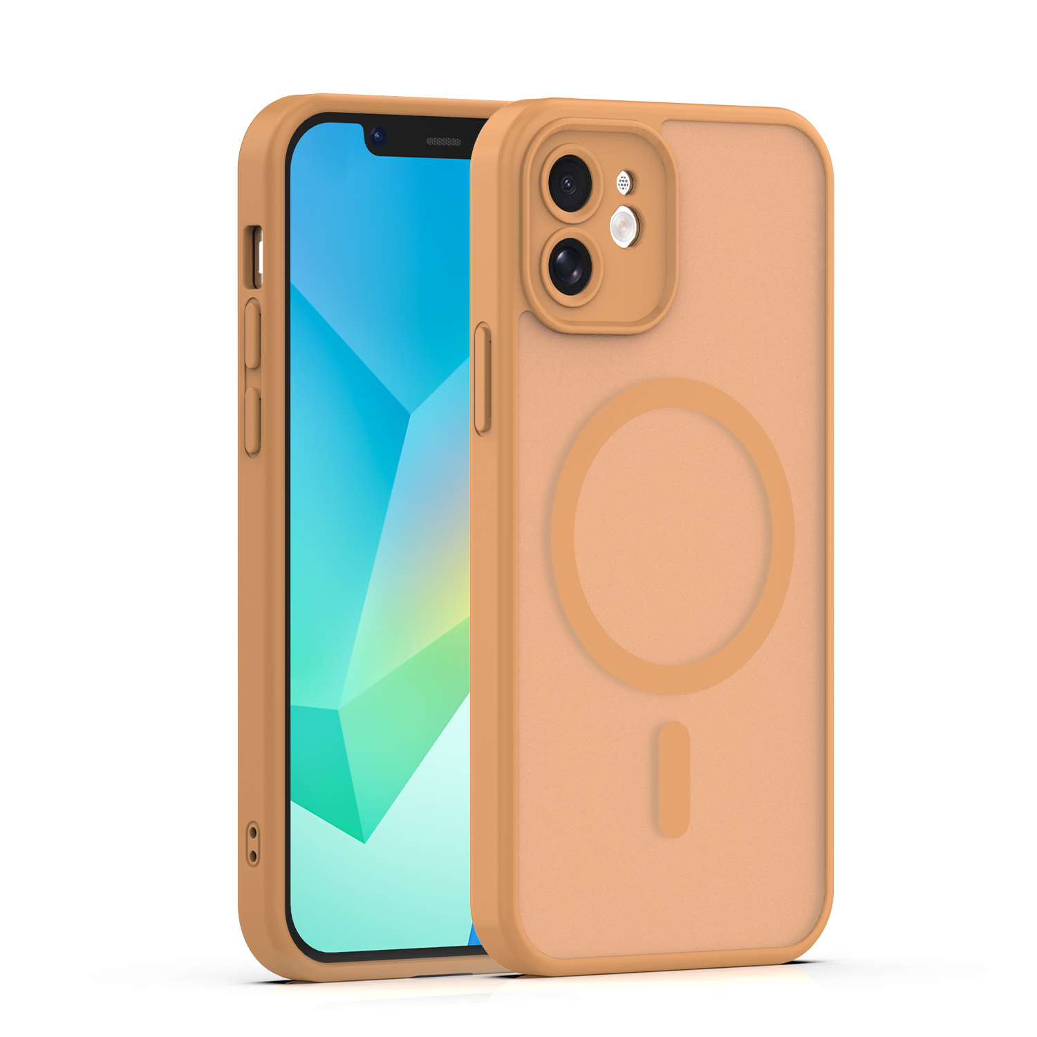 Levně TFO Mag Matt kryt pro iPhone 12 6,1" hnědý s ochranou fotoaparátu