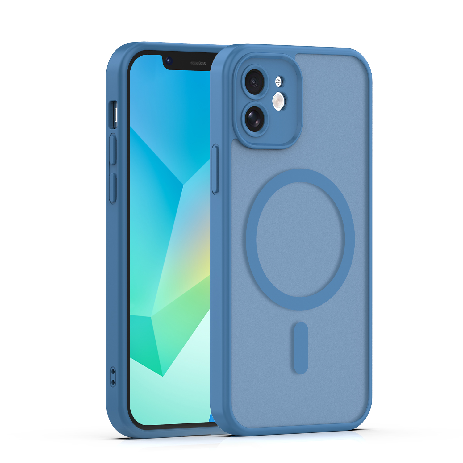 Levně TFO Kryt Mag Matt pro iPhone 12 6,1" tmavě modrý s ochranou fotoaparátu
